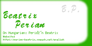 beatrix perian business card